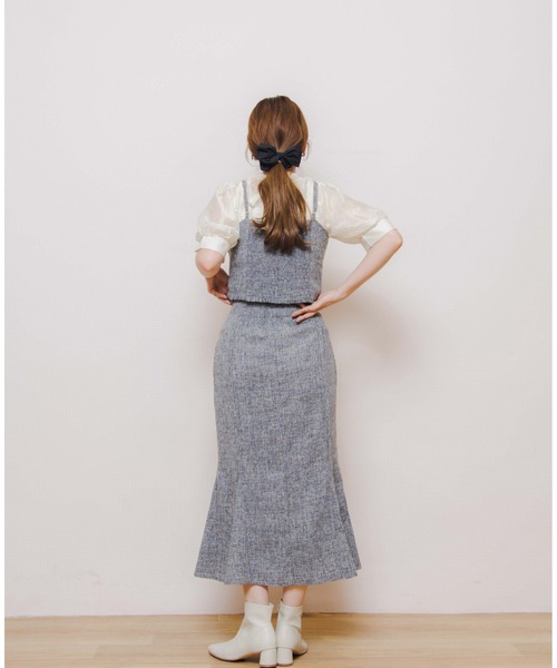 「flower」 フレアスカート FREE ブラック レディース_画像5