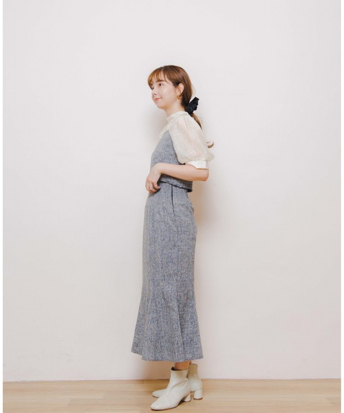 「flower」 フレアスカート FREE ブラック レディース_画像6