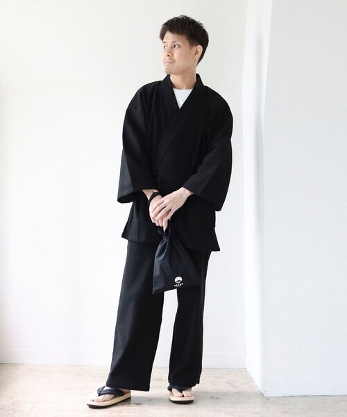 BEAMS JAPAN（ビームス ジャパン） セットアップ 高島ちぢみ 作務衣 XL