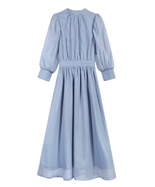 「DRESS PLUS」 7分袖ワンピース M ブラック レディース_画像2