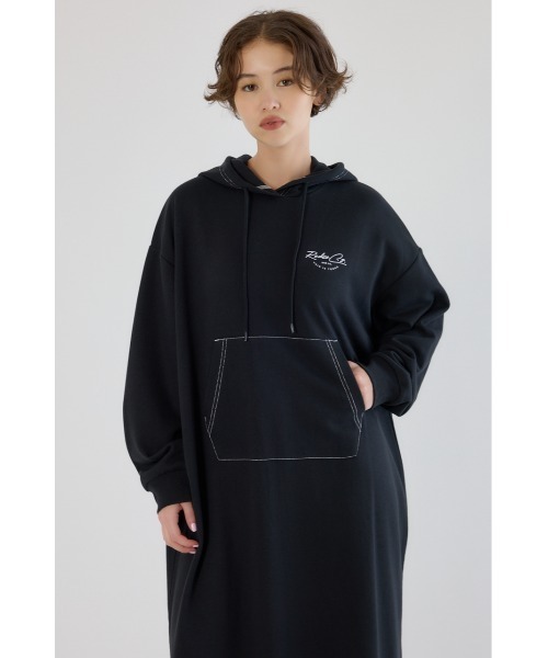 「RODEO CROWNS WIDE BOWL」 長袖ワンピース FREE グレー×ホワイト レディース_画像7