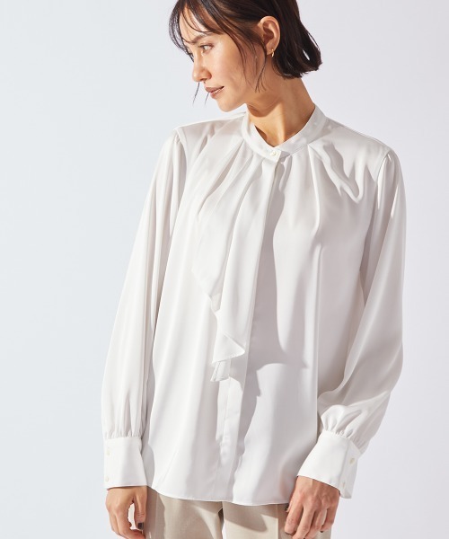 「LAUTREAMONT」 長袖ブラウス 9号 アイボリー レディース_画像2