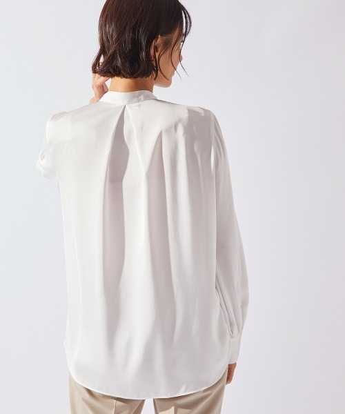 「LAUTREAMONT」 長袖ブラウス 9号 アイボリー レディース_画像4