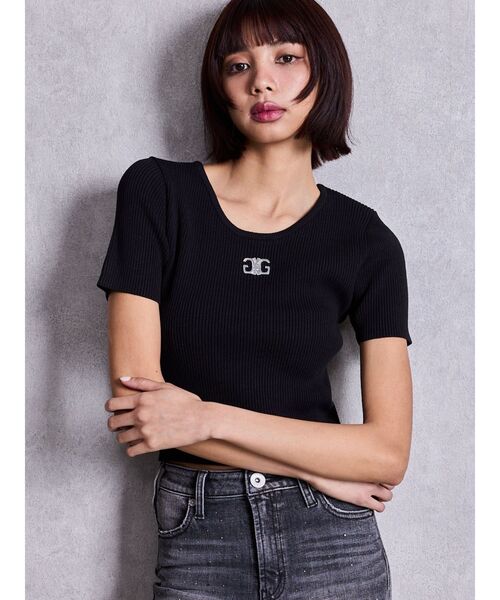 GYDA（ジェイダ） tシャツ symmetry GYDAプレートハーフスリーブニット