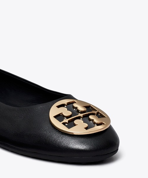 TORY BURCH（トリーバーチ） バレエシューズ 24cm ブラック レディース