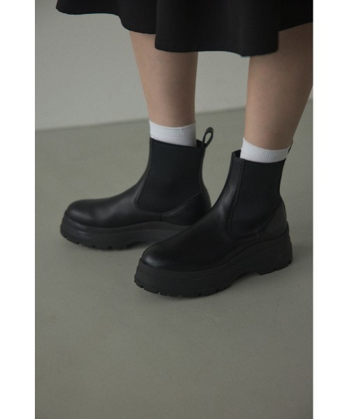 「BLACK BY MOUSSY」 ショートブーツ 38 ブラック レディース_画像6