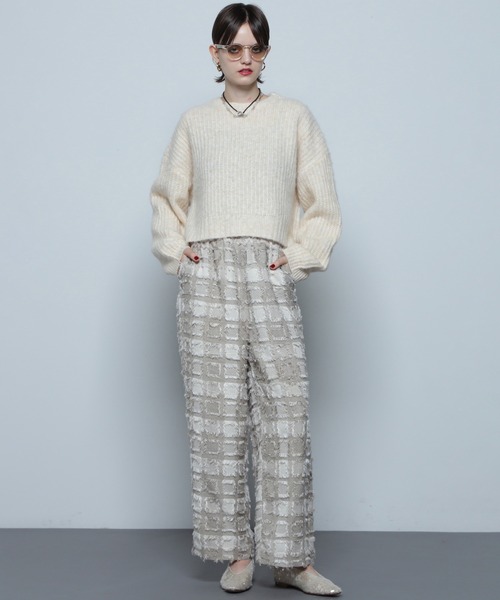 「ROSE BUD」 イージーパンツ ONE SIZE パープル レディース_画像3