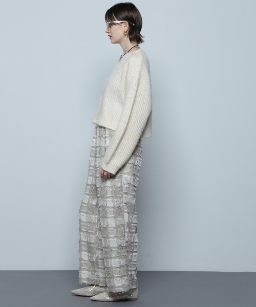 「ROSE BUD」 イージーパンツ ONE SIZE パープル レディース_画像4