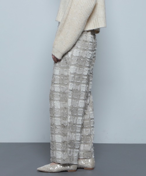 「ROSE BUD」 イージーパンツ ONE SIZE パープル レディース_画像7