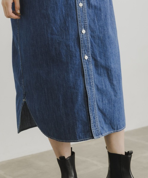 「URBAN RESEARCH」 シャツワンピース 38 ブルー系その他 レディースの画像
