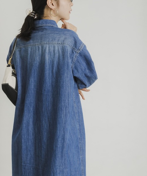 「URBAN RESEARCH」 シャツワンピース 38 ブルー系その他 レディースの画像