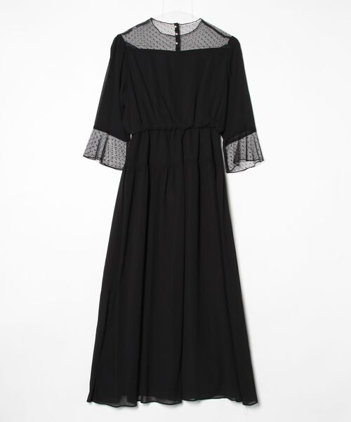 「PREFERIR」 7分袖ワンピース MEDIUM ブラック レディース_画像2