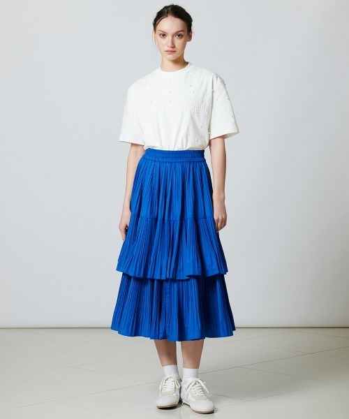「DOUBLE STANDARD CLOTHING」 フリルスカート 36 ブラック レディース_画像9