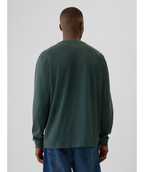 「GAP」 長袖Tシャツ L ブラック メンズ_画像2