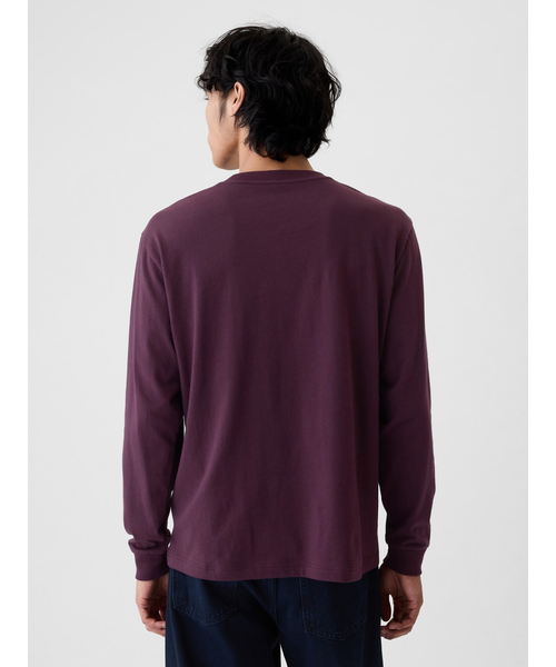 「GAP」 長袖Tシャツ L ブラック メンズ_画像3