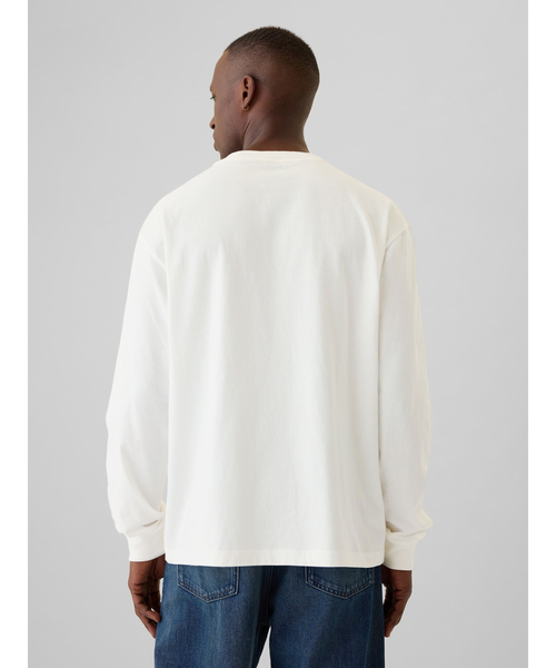 「GAP」 長袖Tシャツ L ブラック メンズ_画像4