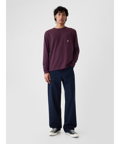 「GAP」 長袖Tシャツ L ブラック メンズ_画像7
