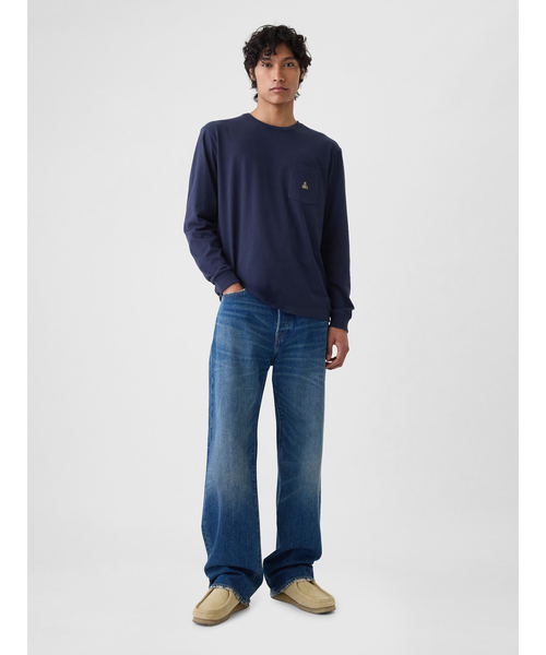 「GAP」 長袖Tシャツ L ブラック メンズ_画像8