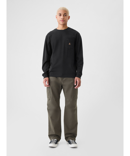 「GAP」 長袖Tシャツ L ブラック メンズ_画像9