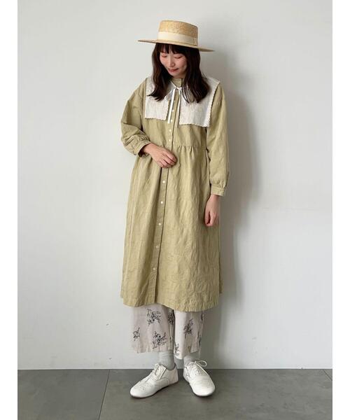 「TSUHARU by Samansa Mos2」 長袖ワンピース F イエロー レディース_画像5