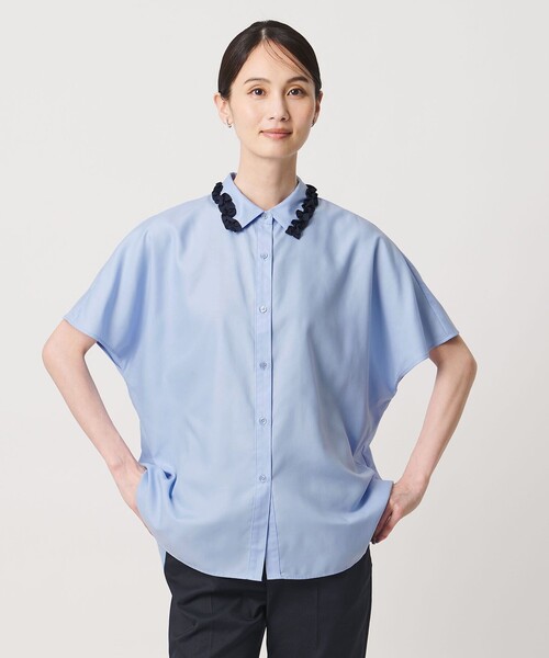 【新品未使用】UNITED ARROWS/フリル付き半袖シャツ UNITED ARROWS（ユナイテッドアローズ） ブラウス シャツ 半袖
