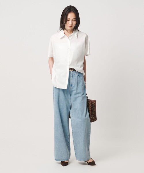【新品未使用】UNITED ARROWS/フリル付き半袖シャツ UNITED ARROWS（ユナイテッドアローズ） ブラウス シャツ 半袖
