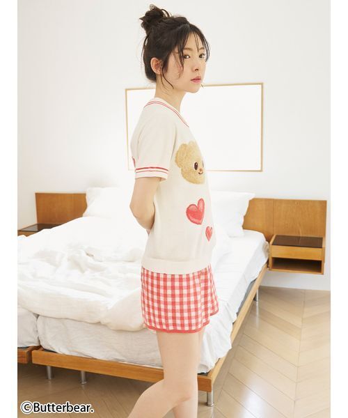 パジャマ ルームウェア 「WEB限定」「セット商品」「BUTTERBEAR」ニットプルオーバー＆ニットショートパンツSET レディース | SNIDEL HOME | 04