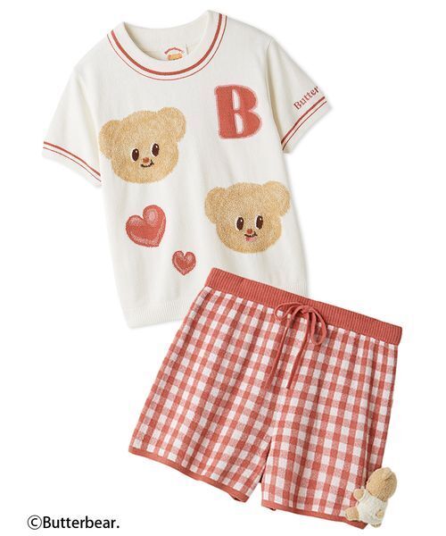 パジャマ ルームウェア 「WEB限定」「セット商品」「BUTTERBEAR」ニットプルオーバー＆ニットショートパンツSET レディース | SNIDEL HOME | 06
