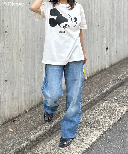 「Disney」 半袖Tシャツ LARGE オートミール レディース_画像2