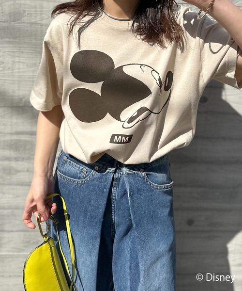 「Disney」 半袖Tシャツ LARGE オートミール レディース_画像6