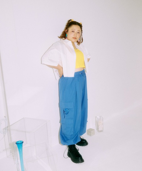「PUNYUS」 カーゴパンツ 4 パープル レディース_画像2
