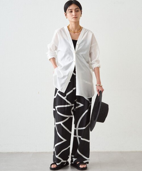「LOUNGEDRESS」 長袖ブラウス FREE ブルー レディース_画像2