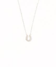 con affetto ネックレス K18ダイヤホースシューネックレス レディース