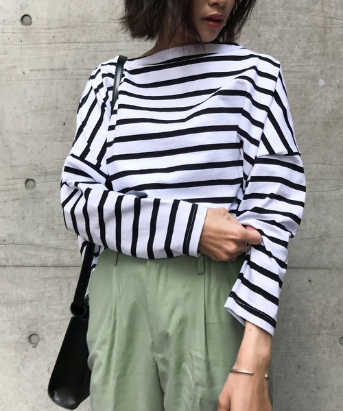tシャツ ワイドバスクボーダーTシャツ レディース 楽天市場】バスクシャツ ボーダー（Tシャツ・カットソー