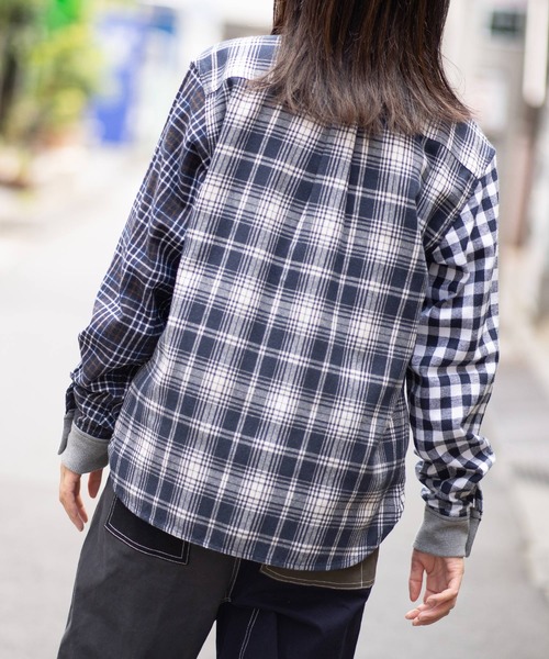 gym master シャツ スナップボタン2WAY チェックシャツ