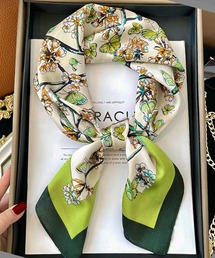 大型　額　正方形　スカーフ入り1 大判 正方形 スカーフ 90cm F シルク調 レディース ストール | HAPI&Co