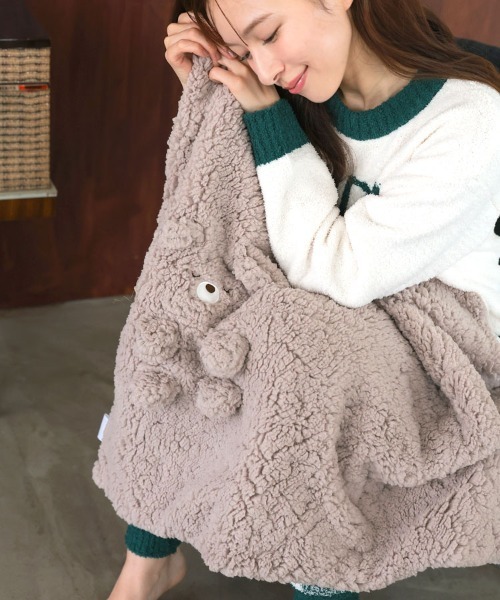 DONOBAN（ドノバン） ブランケット モコモコくるくるアニマルひざ掛け