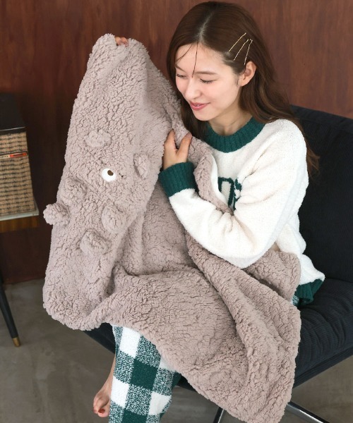 DONOBAN（ドノバン） ブランケット モコモコくるくるアニマルひざ掛け