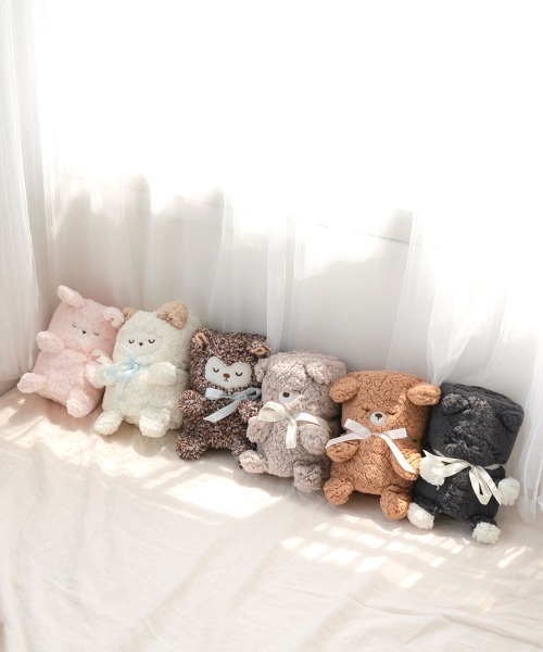 DONOBAN（ドノバン） ブランケット モコモコくるくるアニマルひざ掛け