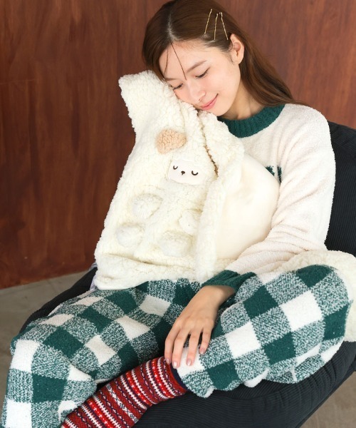 DONOBAN（ドノバン） ブランケット モコモコくるくるアニマルひざ掛け