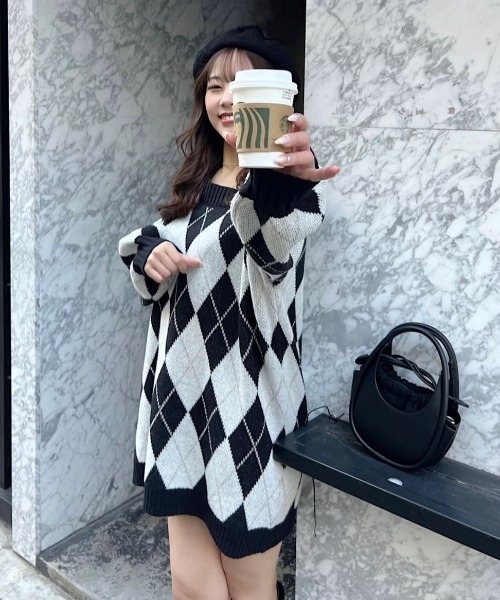 ROYAL PARTY（ロイヤルパーティー） ワンピース レディース アーガイル