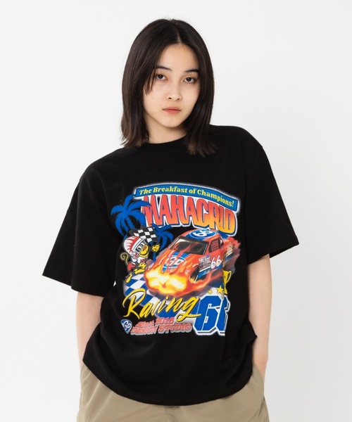 tシャツ 「mahagrid/マハグリッド」RACING TEE/レーシングカー 半袖 カットソー レディース メンズ MAHAGRID tシャツ 「mahagrid/マハグリッド」RACING TEE