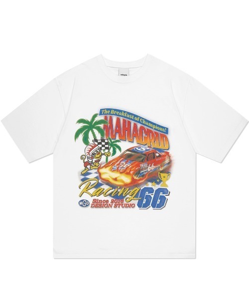 tシャツ 「mahagrid/マハグリッド」RACING TEE/レーシングカー 半袖 カットソー レディース メンズ セール】『mahagrid/マハグリッド』RACING TEE/レーシングカー