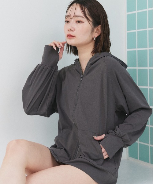 アダル　かわいいラッシュガード ad thie ラッシュガード UVカット・水陸両用 ラッシュガードパーカー