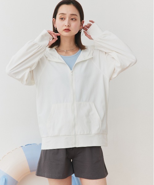 ad thie ラッシュガード UVカット・水陸両用 ラッシュガードパーカー