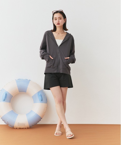 ad thie ラッシュガード UVカット・水陸両用 ラッシュガードパーカー