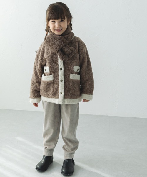 pairmanon（ペアマノン） マフラー ボア 異素材切り替え マフラー