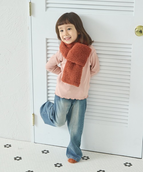 pairmanon（ペアマノン） マフラー ボア 異素材切り替え マフラー