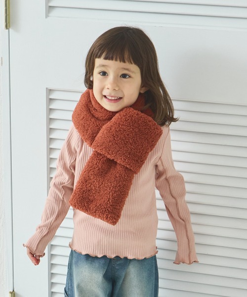 pairmanon（ペアマノン） マフラー ボア 異素材切り替え マフラー