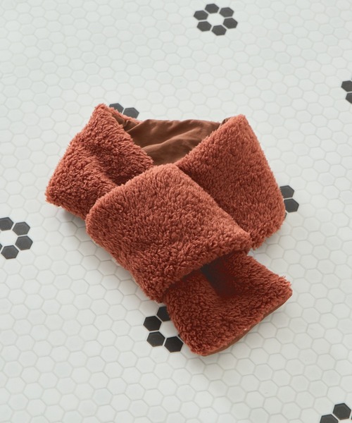 pairmanon（ペアマノン） マフラー ボア 異素材切り替え マフラー